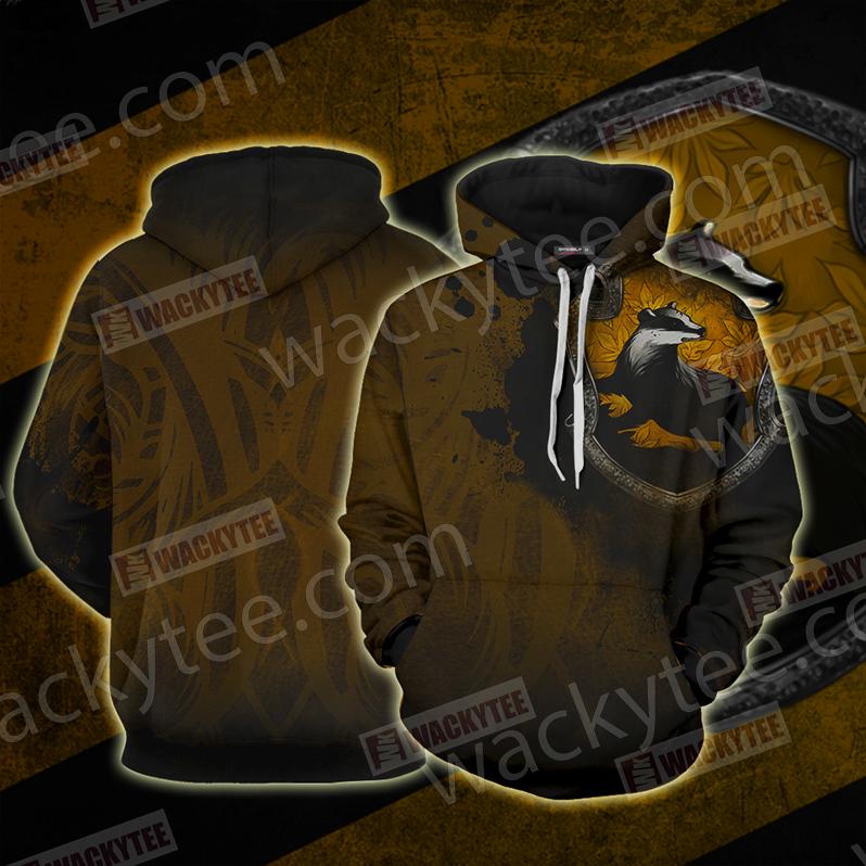 The Hufflepuff Badger Hogwarts Harry Potter Unisex T-shirt Hoodie S 