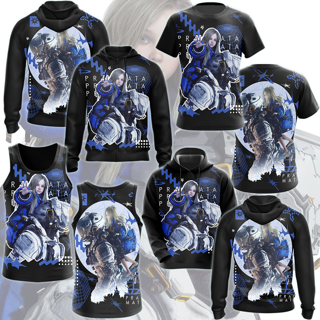 Pragmata Video Game All Over Printed T-shirt Tank Top Zip Hoodie Pullover Hoodie Hawaiian Shirt Beach Shorts Joggers