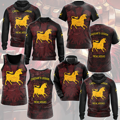 Fallout Caesar's Legion Video Game All Over Printed T-shirt Tank Top Zip Hoodie Pullover Hoodie Hawaiian Shirt Beach Shorts Joggers