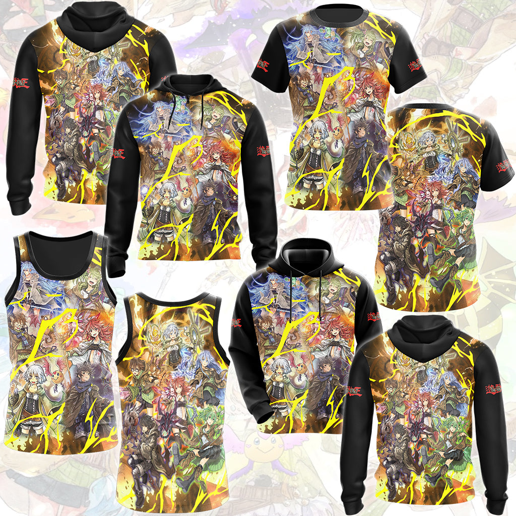 Yu-gi-oh! The Spirit Charmers Video Game All Over Printed T-shirt Tank Top Zip Hoodie Pullover Hoodie Hawaiian Shirt Beach Shorts Joggers