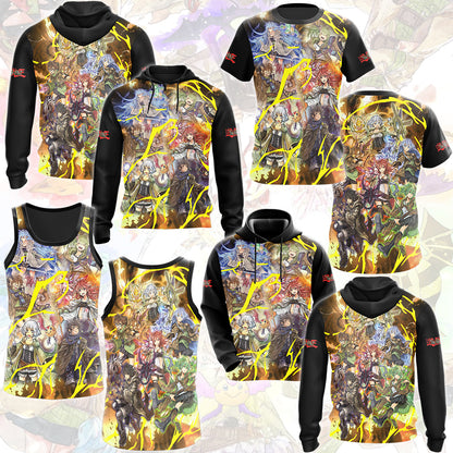 Yu-gi-oh! The Spirit Charmers Video Game All Over Printed T-shirt Tank Top Zip Hoodie Pullover Hoodie Hawaiian Shirt Beach Shorts Joggers