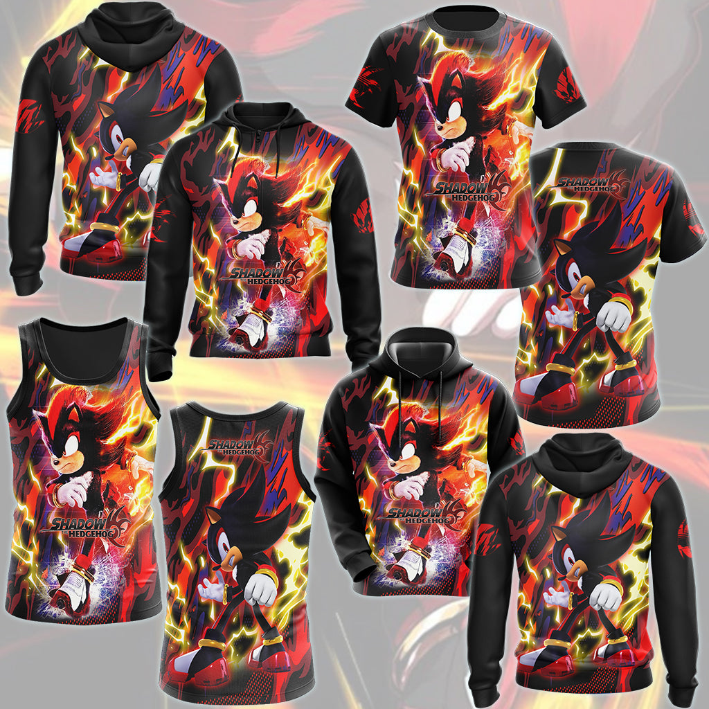 Shadow the Hedgehog (Sonic X) Video Game All Over Printed T-shirt Tank Top Zip Hoodie Pullover Hoodie Hawaiian Shirt Beach Shorts Joggers