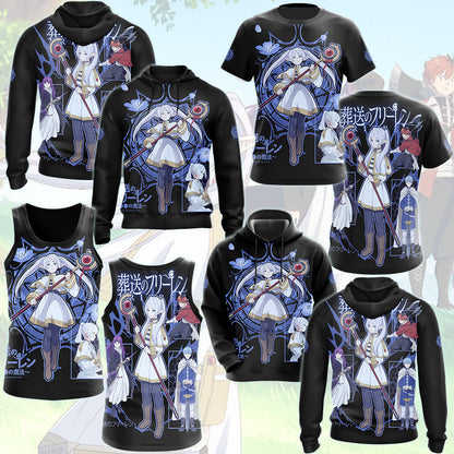 Frieren Anime Manga All Over Printed T-shirt Tank Top Zip Hoodie Pullover Hoodie Hawaiian Shirt Beach Shorts Joggers