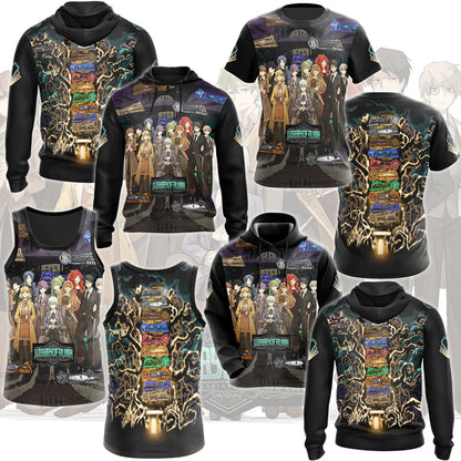 Library of Ruina Floor Symbols and Librarians Video Game All Over Printed T-shirt Tank Top Zip Hoodie Pullover Hoodie Hawaiian Shirt Beach Shorts Joggers