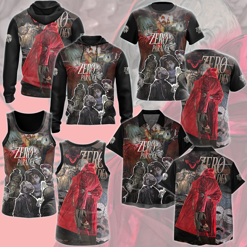 Zero Parades: For Dead Spies Video Game All Over Printed T-shirt Tank Top Zip Hoodie Pullover Hoodie Hawaiian Shirt Beach Shorts Joggers