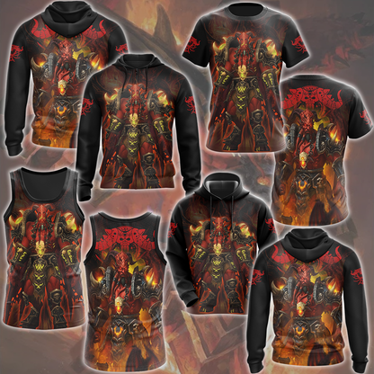 World Of Warcraft Kil'jaeden Video Game All Over Printed T-shirt Tank Top Zip Hoodie Pullover Hoodie Hawaiian Shirt Beach Shorts Joggers