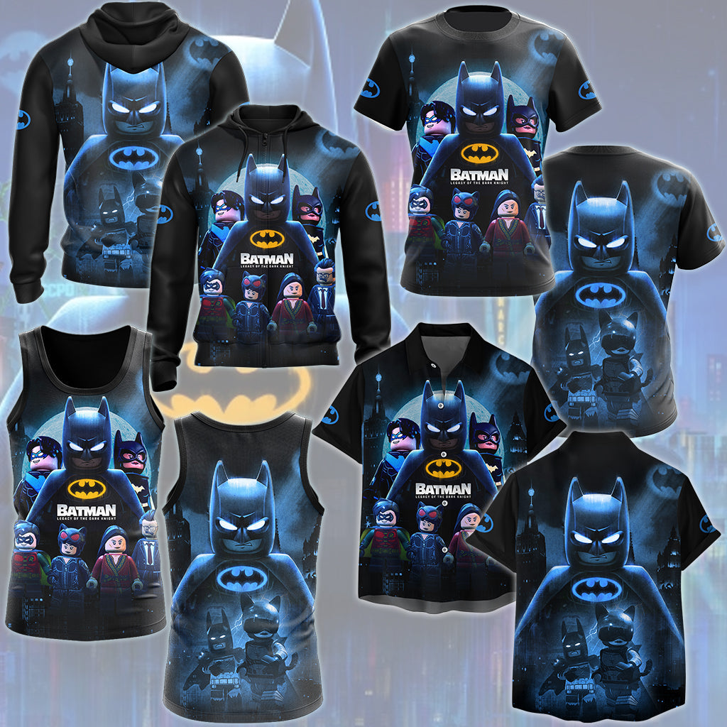 Batman: Legacy of the Dark Knight Video Game All Over Printed T-shirt Tank Top Zip Hoodie Pullover Hoodie Hawaiian Shirt Beach Shorts Joggers