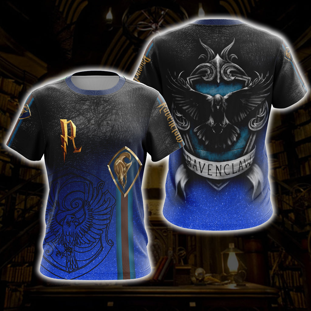 Harry Potter Hogwarts House Gryffindor Slytherin Ravenclaw Hufflepuff T-shirt Zip Hoodie Pullover Hoodie   