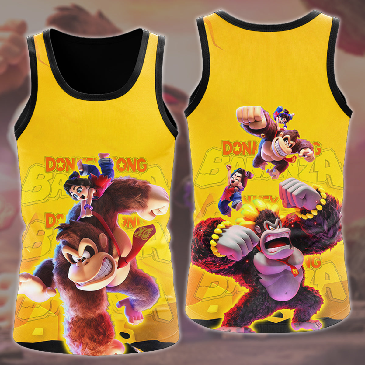 Donkey Kong Bananza Video Game All Over Printed T-shirt Tank Top Zip Hoodie Pullover Hoodie Hawaiian Shirt Beach Shorts Joggers Tank Top S