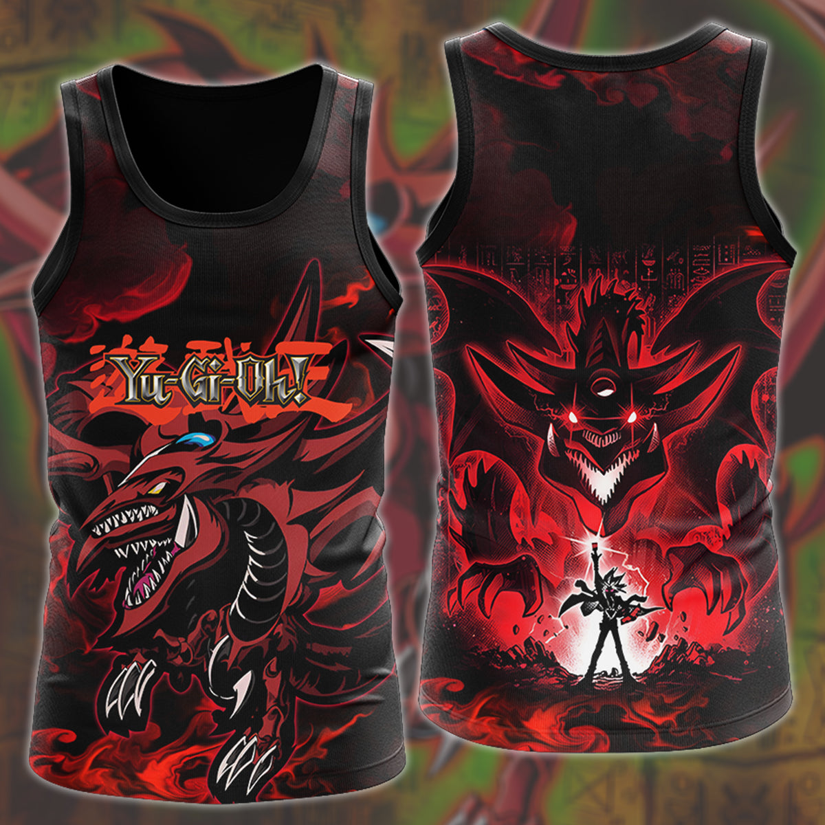 Yu-gi-oh! Slifer the Sky Dragon Video Game All Over Printed T-shirt Tank Top Zip Hoodie Pullover Hoodie Hawaiian Shirt Beach Shorts Joggers Tank Top