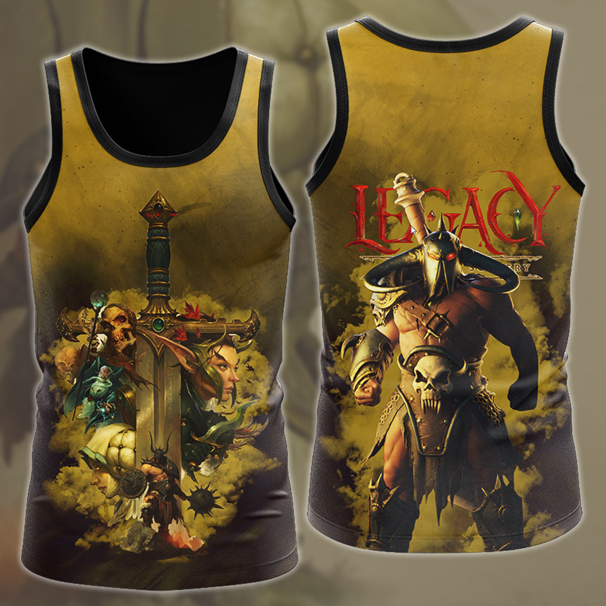 Legacy: Steel & Sorcery Video Game All Over Printed T-shirt Tank Top Zip Hoodie Pullover Hoodie Hawaiian Shirt Beach Shorts Joggers Tank Top S