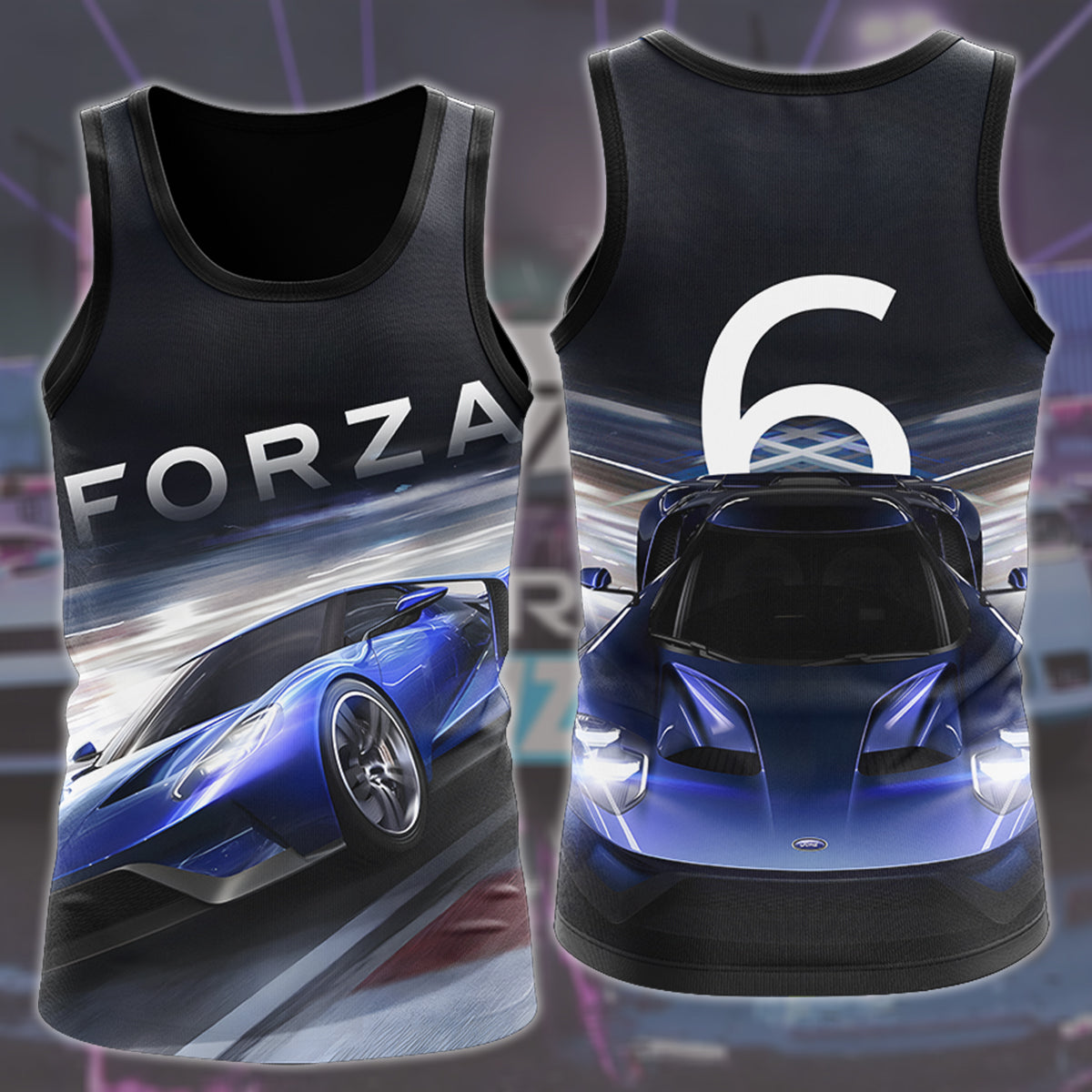 Forza Horizon 6 Video Game All Over Printed T-shirt Tank Top Zip Hoodie Pullover Hoodie Hawaiian Shirt Beach Shorts Joggers Tank Top