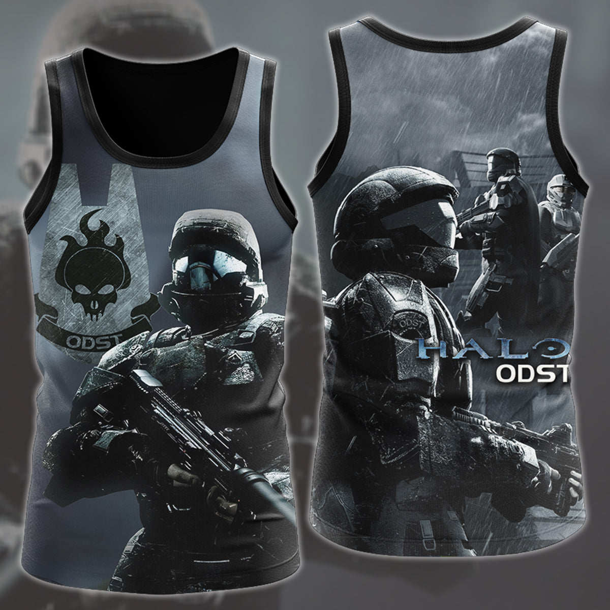 Halo ODST Video Game All Over Printed T-shirt Tank Top Zip Hoodie Pullover Hoodie Hawaiian Shirt Beach Shorts Joggers