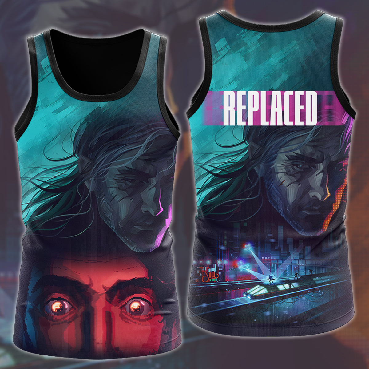 REPLACED Video Game All Over Printed T-shirt Tank Top Zip Hoodie Pullover Hoodie Hawaiian Shirt Beach Shorts Joggers Tank Top