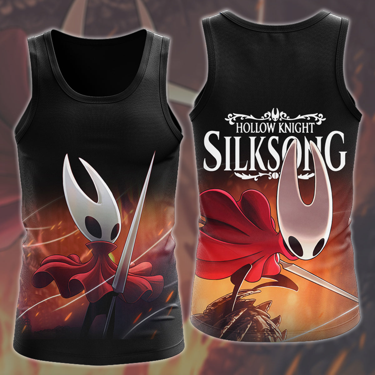 Hollow Knight: Silksong Video Game All Over Printed T-shirt Tank Top Zip Hoodie Pullover Hoodie Hawaiian Shirt Beach Shorts Joggers Tank Top S