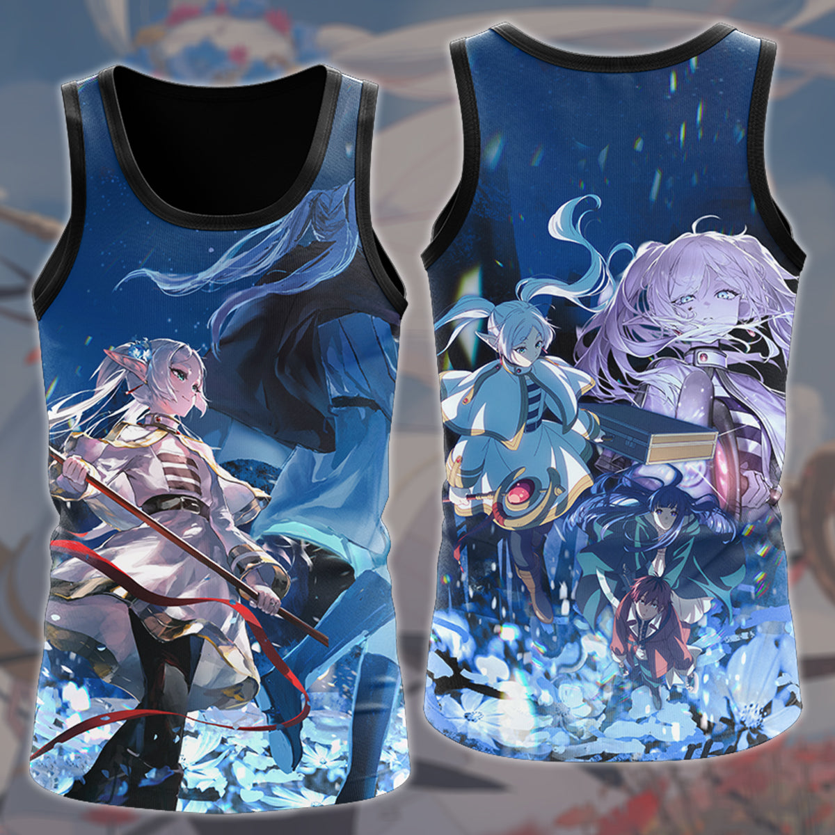 Frieren: Beyond Journey's End Anime Manga All Over Printed T-shirt Tank Top Zip Hoodie Pullover Hoodie Hawaiian Shirt Beach Shorts Joggers Tank Top