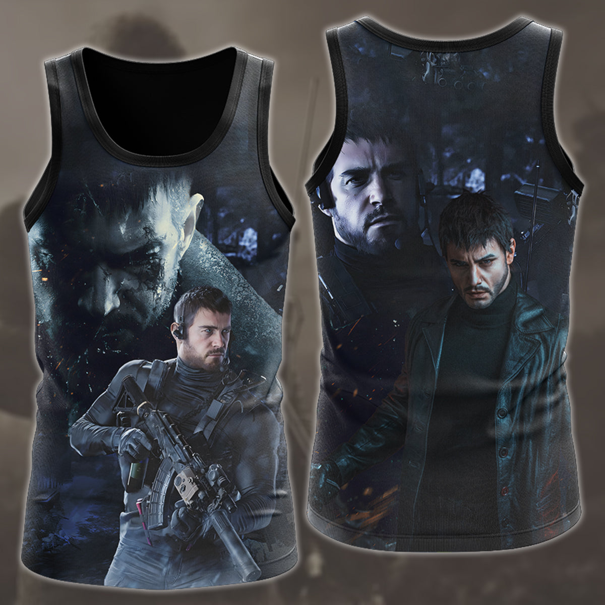 Resident Evil Chris Redfield Video Game All Over Printed T-shirt Tank Top Zip Hoodie Pullover Hoodie Hawaiian Shirt Beach Shorts Joggers Tank Top