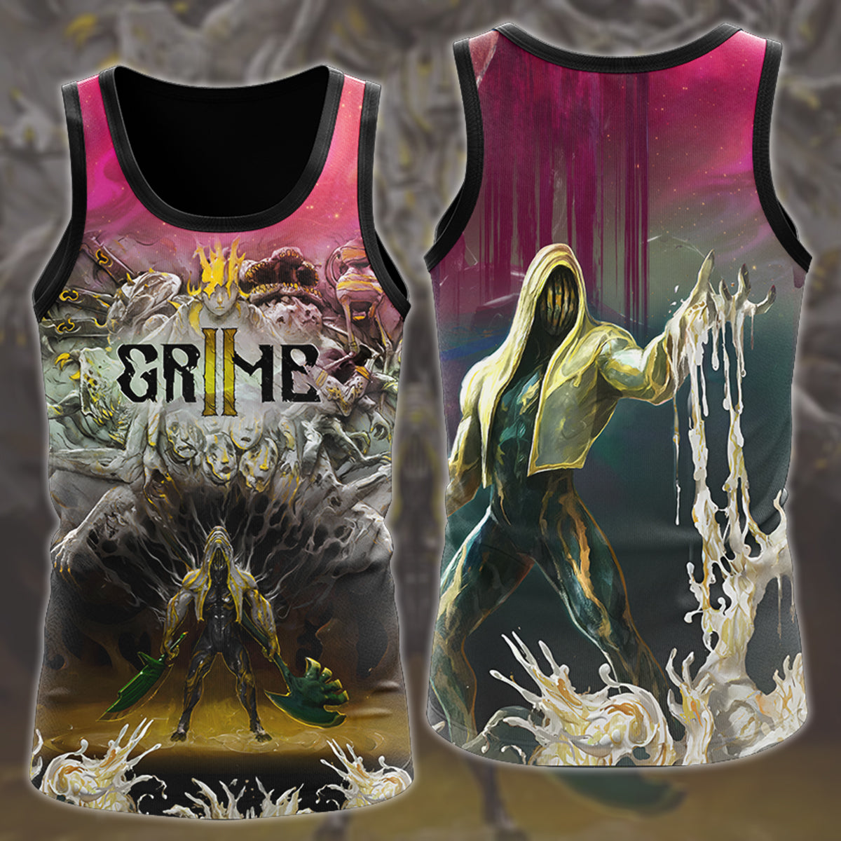 Grime II Video Game All Over Printed T-shirt Tank Top Zip Hoodie Pullover Hoodie Hawaiian Shirt Beach Shorts Joggers Tank Top