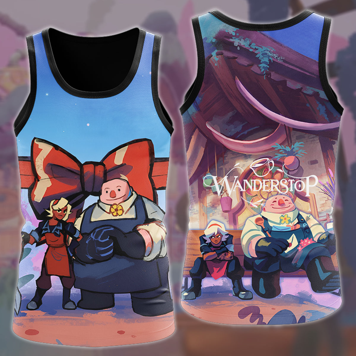 Wanderstop Video Game All Over Printed T-shirt Tank Top Zip Hoodie Pullover Hoodie Hawaiian Shirt Beach Shorts Joggers Tank Top S