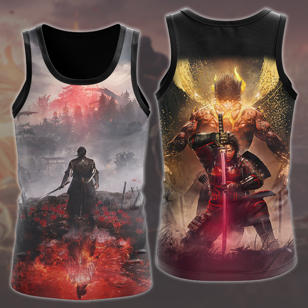 Nioh 3 Video Game All Over Printed T-shirt Tank Top Zip Hoodie Pullover Hoodie Hawaiian Shirt Beach Shorts Joggers Tank Top