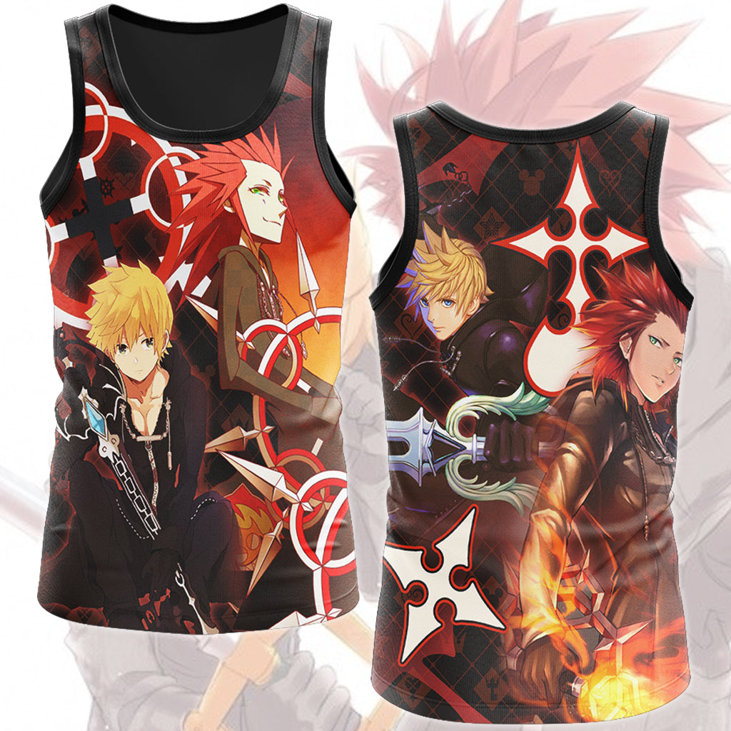 Kingdom Hearts Axel and Roxas Video Game All Over Printed T-shirt Tank Top Zip Hoodie Pullover Hoodie Hawaiian Shirt Beach Shorts Joggers Tank Top S