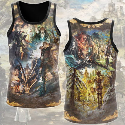 Octopath Traveler Zero Video Game All Over Printed T-shirt Tank Top Zip Hoodie Pullover Hoodie Hawaiian Shirt Beach Shorts Joggers Tank Top
