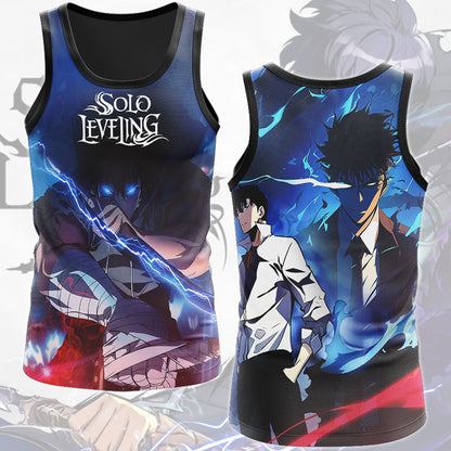 Solo Leveling Anime All Over Printed T-shirt Tank Top Zip Hoodie Pullover Hoodie Hawaiian Shirt Beach Shorts Joggers Tank Top S