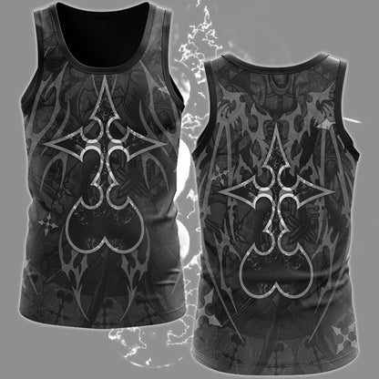 Kingdom Hearts Symbols The Nobody Sigil Video Game All Over Printed T-shirt Tank Top Zip Hoodie Pullover Hoodie Hawaiian Shirt Beach Shorts Joggers