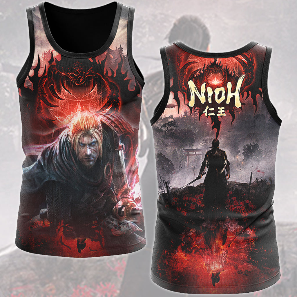 Nioh 3 Video Game All Over Printed T-shirt Tank Top Zip Hoodie Pullover Hoodie Hawaiian Shirt Beach Shorts Joggers Tank Top