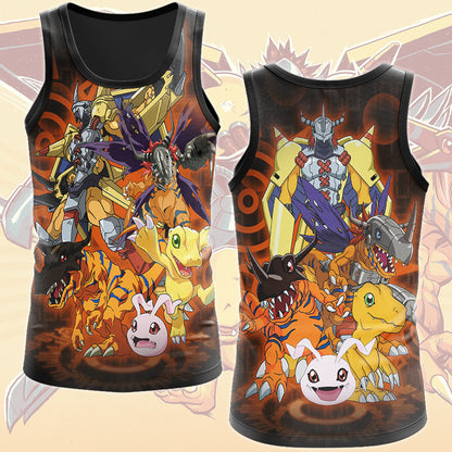 Digimon Agumon Evolution Video Game All Over Printed T-shirt Tank Top Zip Hoodie Pullover Hoodie Hawaiian Shirt Beach Shorts Joggers Tank Top S