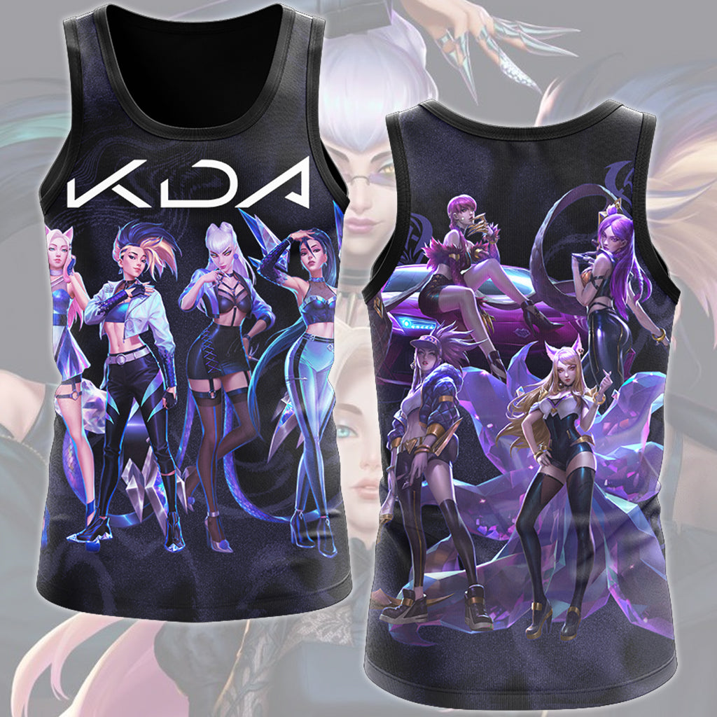 League of Legends K/DA Band Video Game All Over Printed T-shirt Tank Top Zip Hoodie Pullover Hoodie Hawaiian Shirt Beach Shorts Joggers Tank Top
