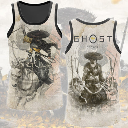 Ghost of Yotei Video Game All Over Printed T-shirt Tank Top Zip Hoodie Pullover Hoodie Hawaiian Shirt Beach Shorts Joggers Tank Top S