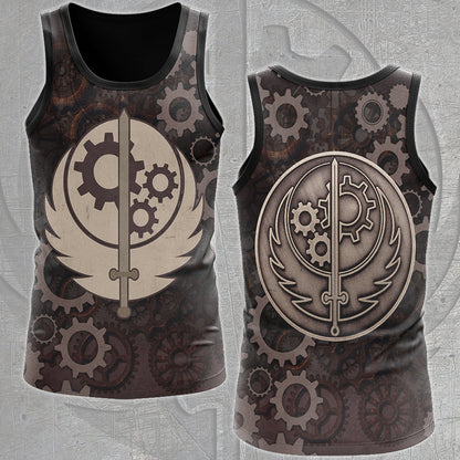 Fallout Brotherhood of Steel Video Game All Over Printed T-shirt Tank Top Zip Hoodie Pullover Hoodie Hawaiian Shirt Beach Shorts Joggers Tank Top