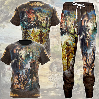 Octopath Traveler Zero Video Game All Over Printed T-shirt Tank Top Zip Hoodie Pullover Hoodie Hawaiian Shirt Beach Shorts Joggers
