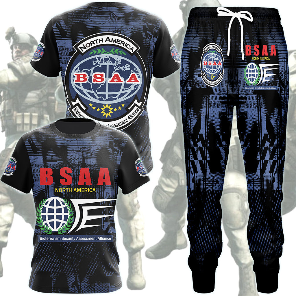 Resident Evil Bioterrorism Security Assessment Alliance (B.S.A.A.) Video Game All Over Printed T-shirt Tank Top Zip Hoodie Pullover Hoodie Hawaiian Shirt Beach Shorts Joggers