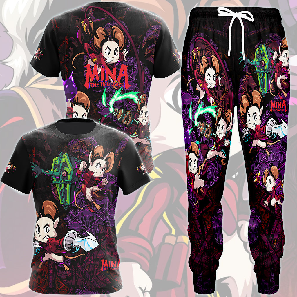 Mina the Hollower Video Game All Over Printed T-shirt Tank Top Zip Hoodie Pullover Hoodie Hawaiian Shirt Beach Shorts Joggers