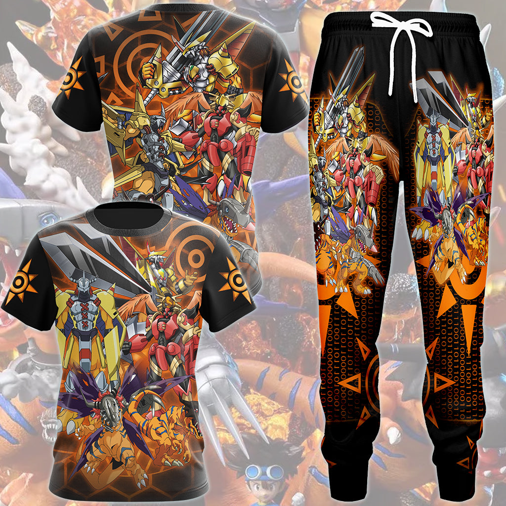 Digimon Greymon Evolution Video Game All Over Printed T-shirt Tank Top Zip Hoodie Pullover Hoodie Hawaiian Shirt Beach Shorts Joggers