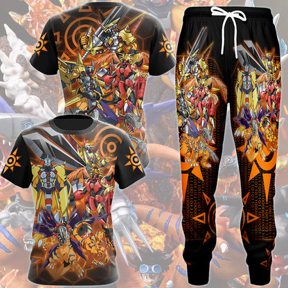 Digimon Greymon Evolution Video Game All Over Printed T-shirt Tank Top Zip Hoodie Pullover Hoodie Hawaiian Shirt Beach Shorts Joggers