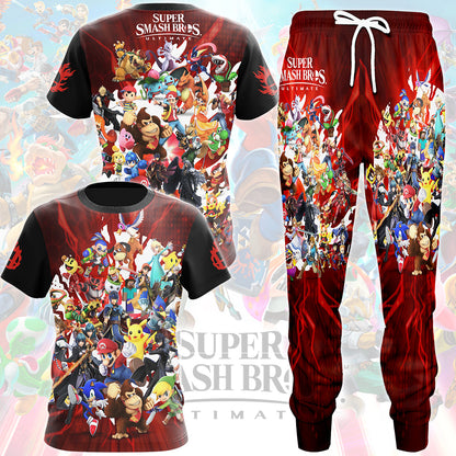 Super Smash Bros. Ultimate Video Game All Over Printed T-shirt Tank Top Zip Hoodie Pullover Hoodie Hawaiian Shirt Beach Shorts Joggers