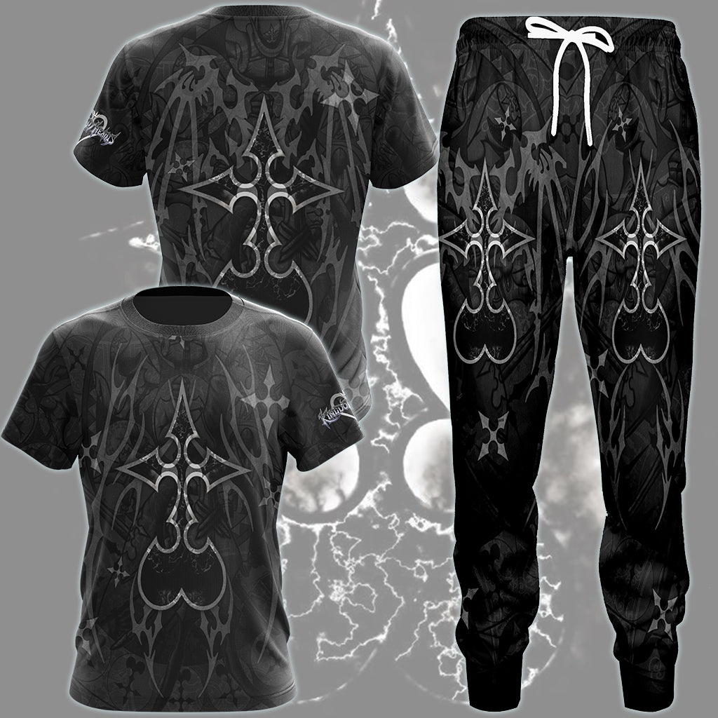 Kingdom Hearts Symbols The Nobody Sigil Video Game All Over Printed T-shirt Tank Top Zip Hoodie Pullover Hoodie Hawaiian Shirt Beach Shorts Joggers