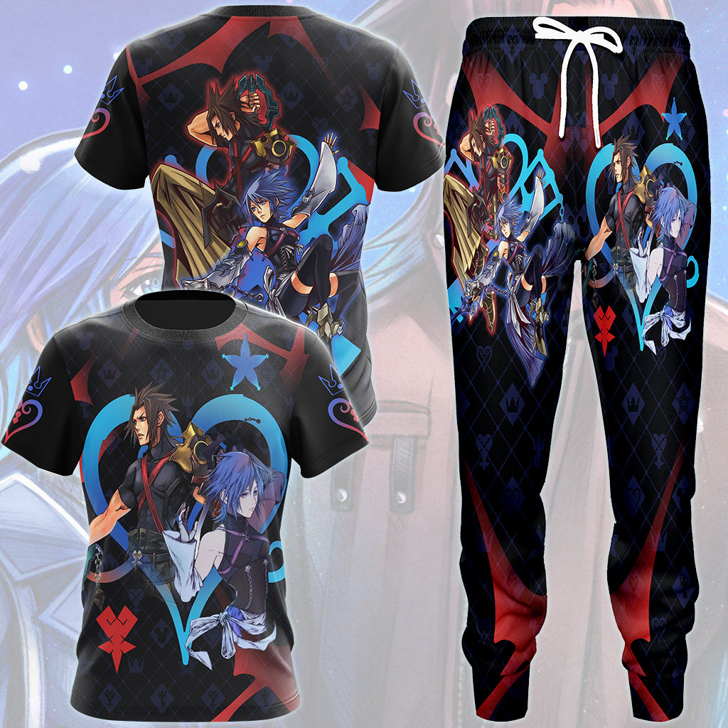 Kingdom Hearts Aqua and Terra Video Game All Over Printed T-shirt Tank Top Zip Hoodie Pullover Hoodie Hawaiian Shirt Beach Shorts Joggers