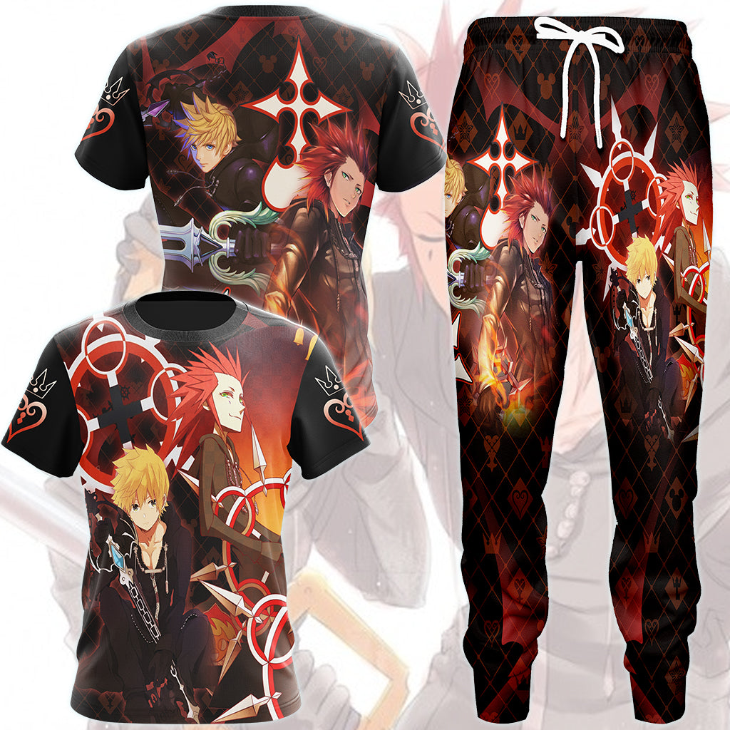 Kingdom Hearts Axel and Roxas Video Game All Over Printed T-shirt Tank Top Zip Hoodie Pullover Hoodie Hawaiian Shirt Beach Shorts Joggers