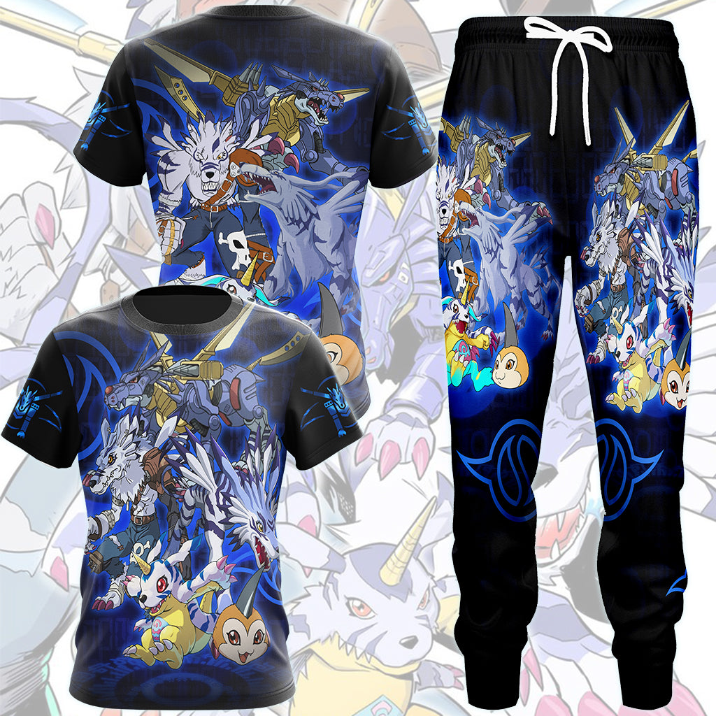 Digimon Gabumon Evolution Video Game All Over Printed T-shirt Tank Top Zip Hoodie Pullover Hoodie Hawaiian Shirt Beach Shorts Joggers