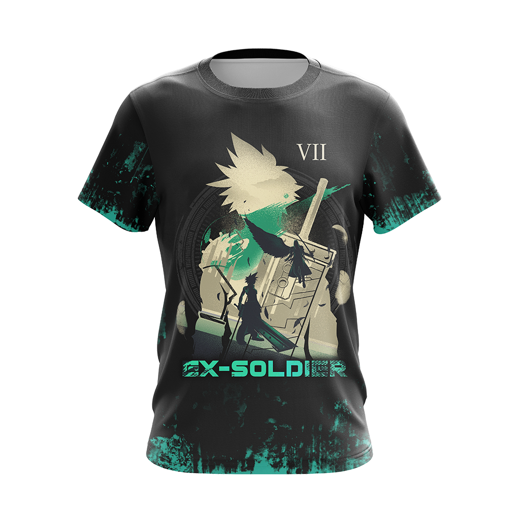 Final fantasy VII Ex-Soldier Unisex 3D T-shirt   