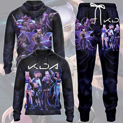 League of Legends K/DA Band Video Game All Over Printed T-shirt Tank Top Zip Hoodie Pullover Hoodie Hawaiian Shirt Beach Shorts Joggers