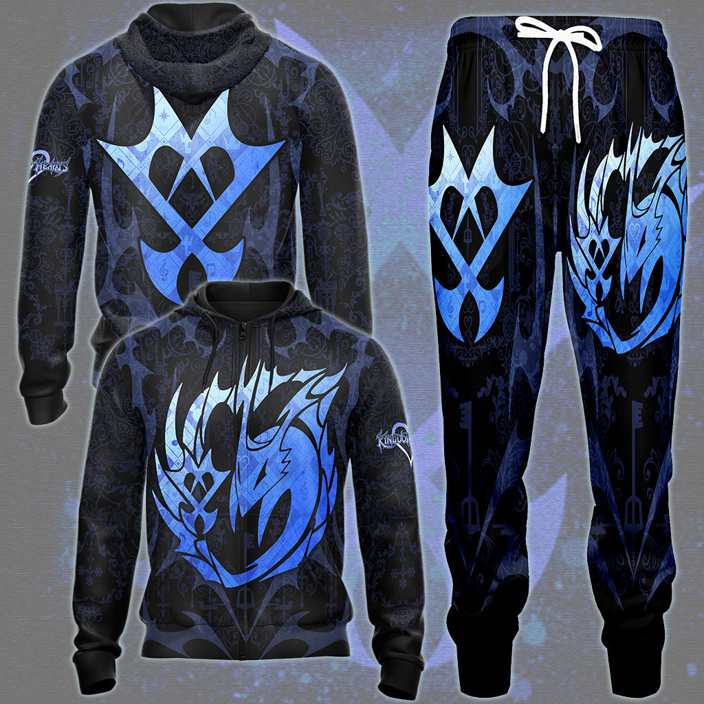 Kingdom Hearts Symbols The Unversed Emblem Video Game All Over Printed T-shirt Tank Top Zip Hoodie Pullover Hoodie Hawaiian Shirt Beach Shorts Joggers