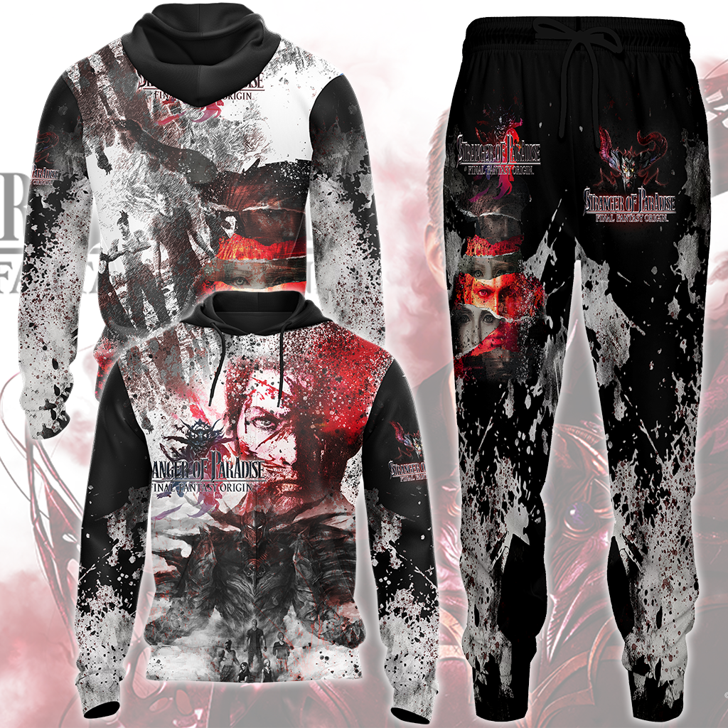 Stranger of Paradise: Final Fantasy Origin Video Game All Over Printed T-shirt Tank Top Zip Hoodie Pullover Hoodie Hawaiian Shirt Beach Shorts Joggers   