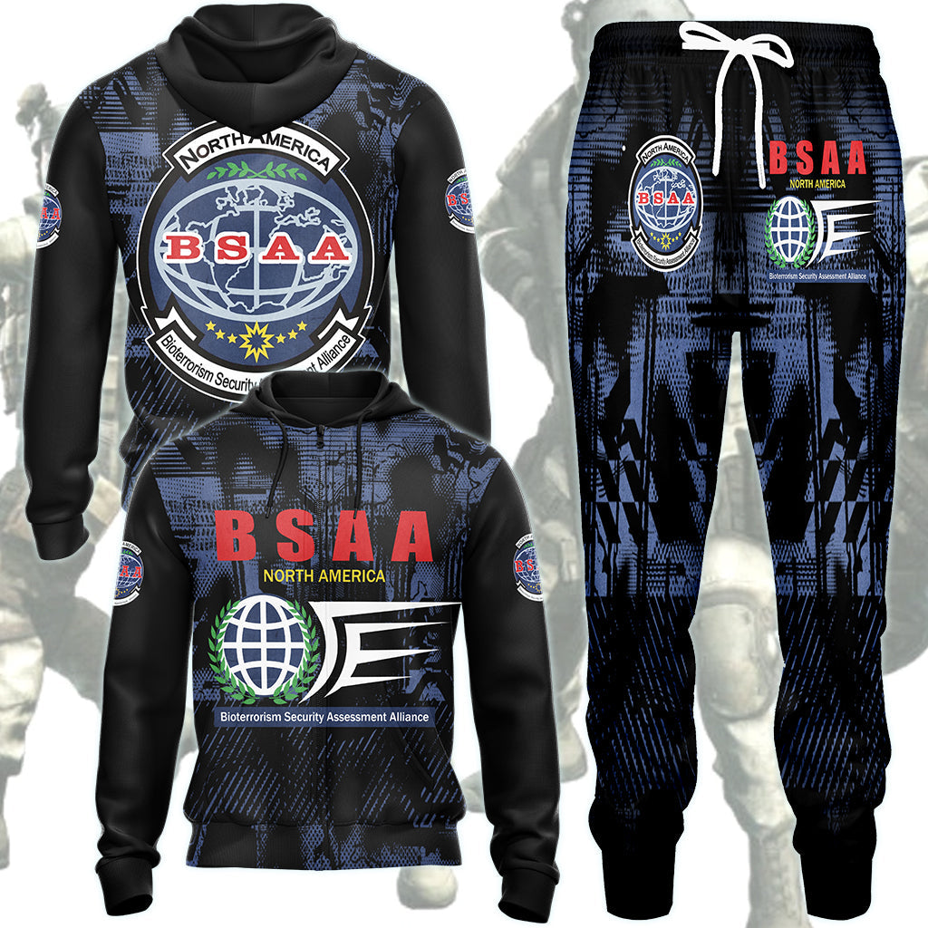 Resident Evil Bioterrorism Security Assessment Alliance (B.S.A.A.) Video Game All Over Printed T-shirt Tank Top Zip Hoodie Pullover Hoodie Hawaiian Shirt Beach Shorts Joggers