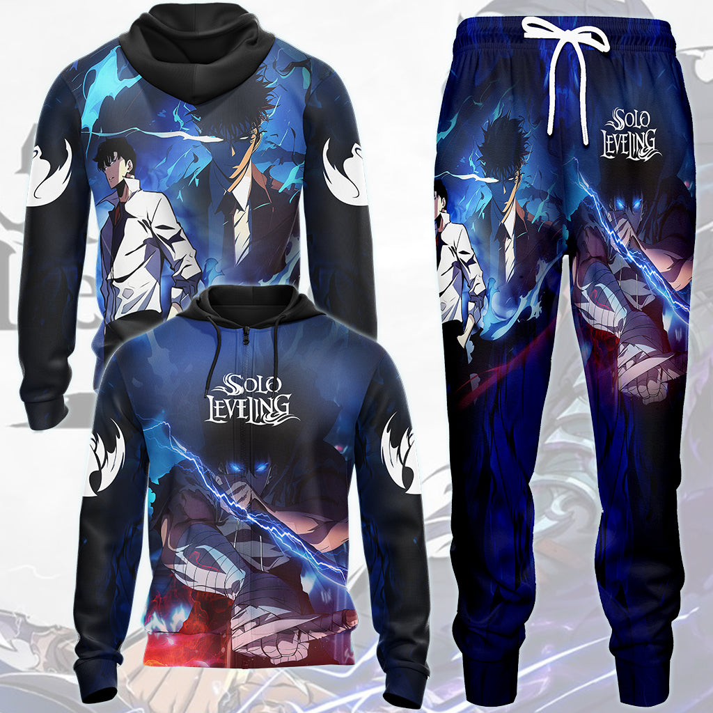 Solo Leveling Anime All Over Printed T-shirt Tank Top Zip Hoodie Pullover Hoodie Hawaiian Shirt Beach Shorts Joggers