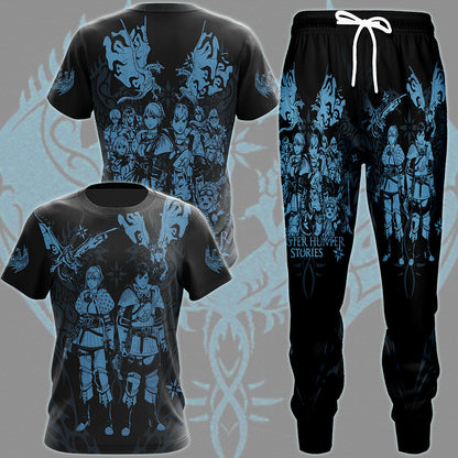 Monster Hunter Stories 3: Twisted Reflection Video Game All Over Printed T-shirt Tank Top Zip Hoodie Pullover Hoodie Hawaiian Shirt Beach Shorts Joggers